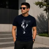 T-shirt print Stork m.45 dark blue cotton TM Yaroslav T-shirt print Stork m.45 dark blue cotton TM Yaroslav
